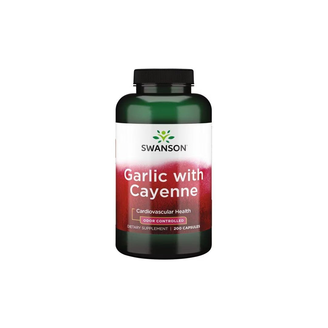 Knoblauch mit Cayenne - Geruchskontrolle 200 Kapseln Swanson Health Products